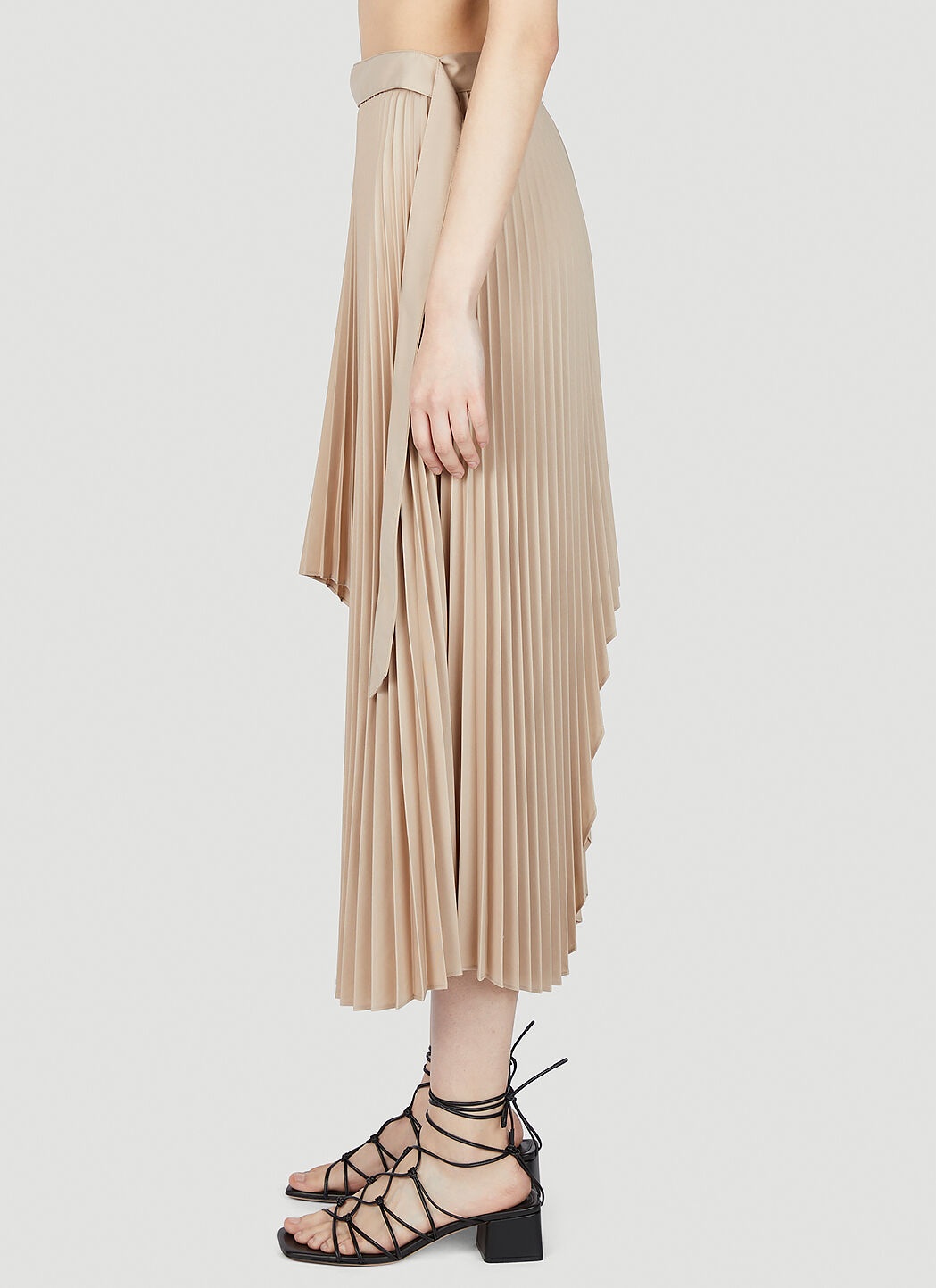 Satin Pleated Skirt - 3