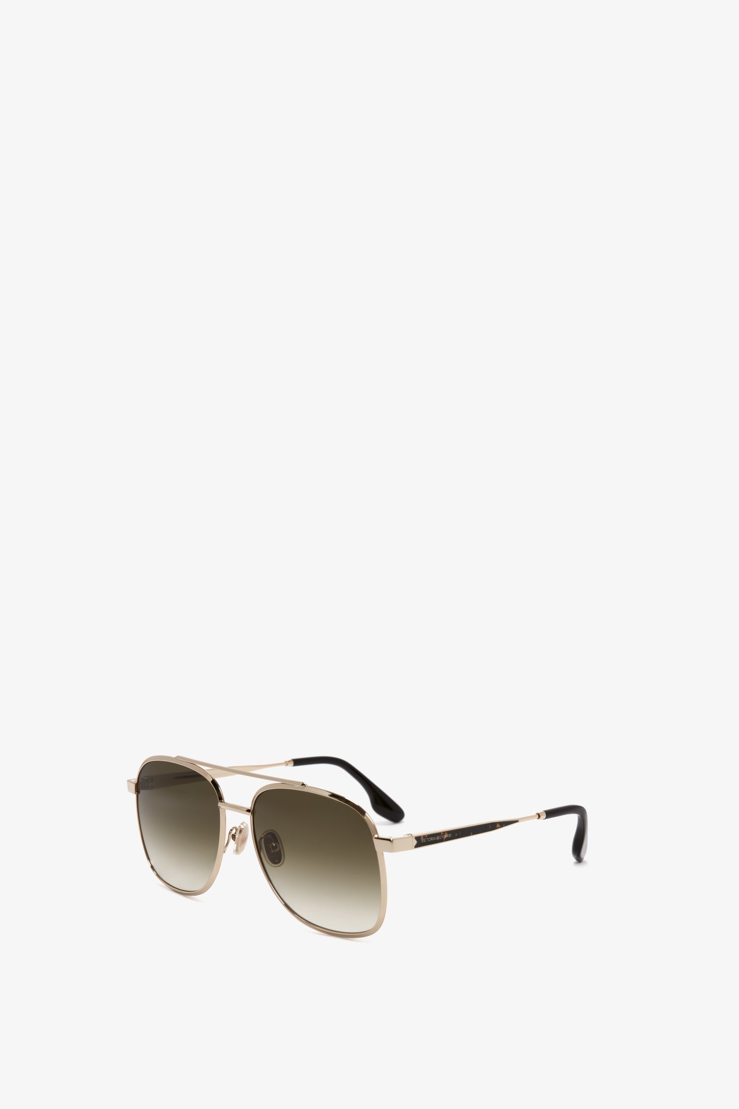 Double Bridge V Detail Sunglasses in Gold - 2