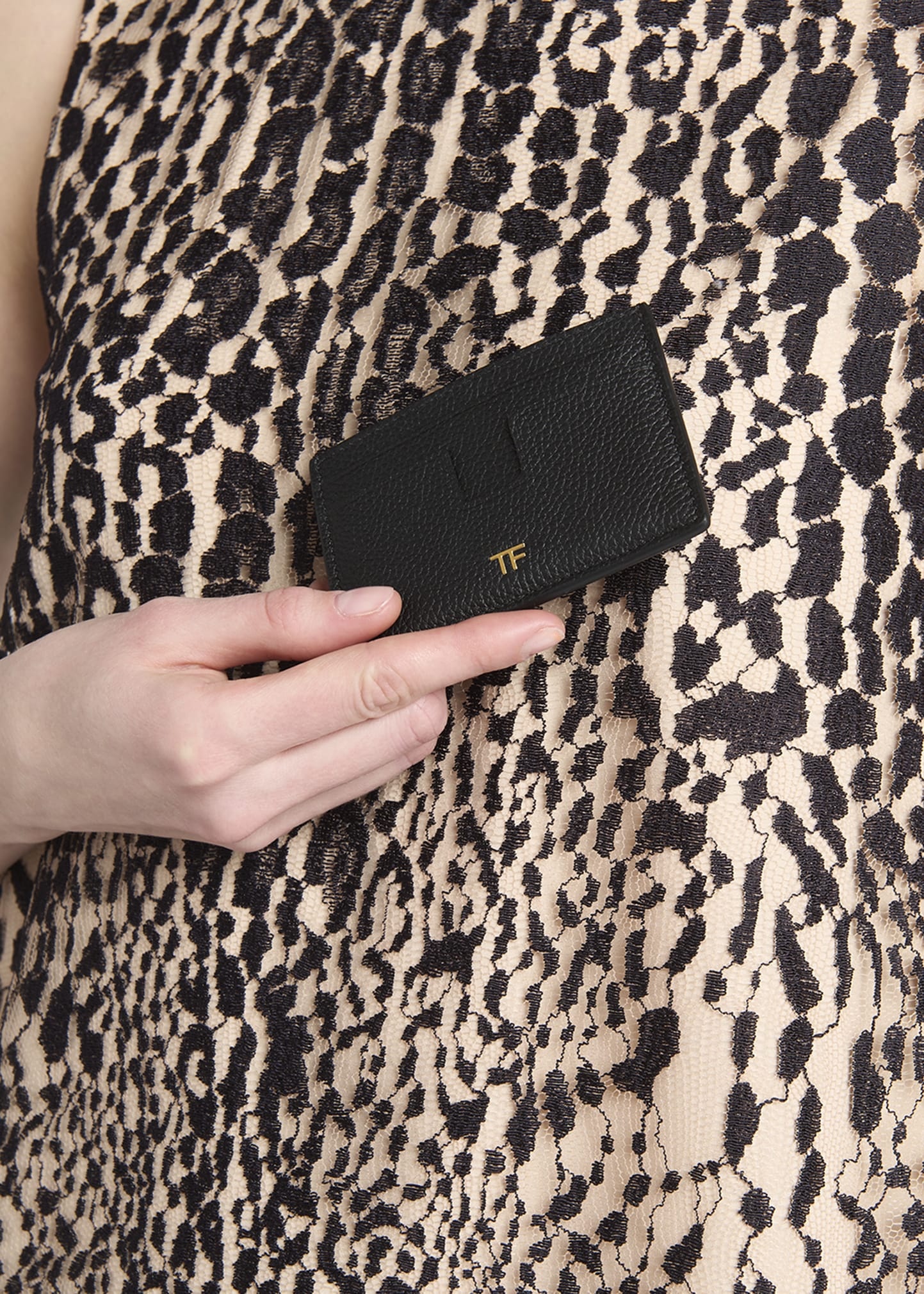 TF Card Holder in Grained Leather - 2