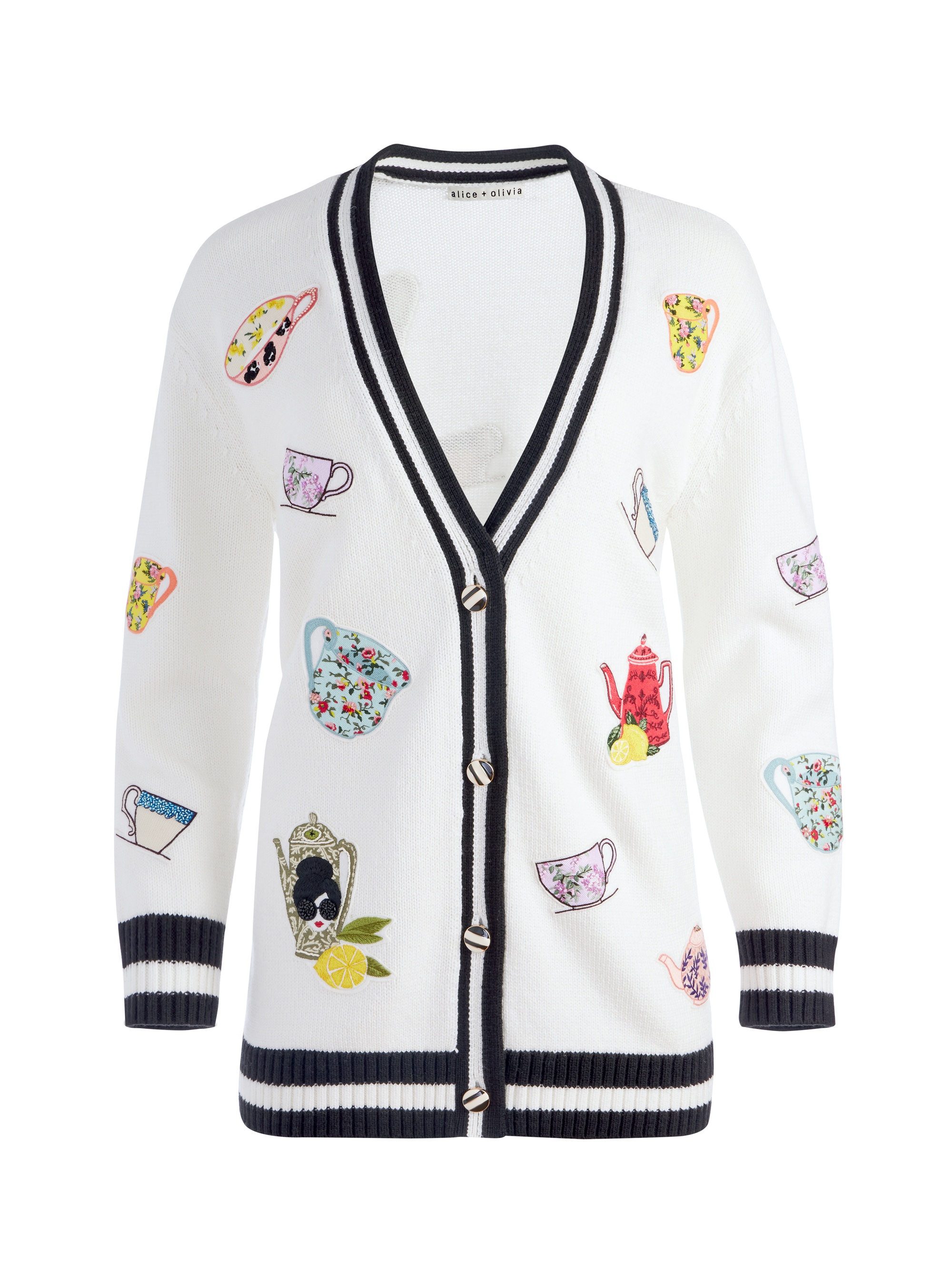 BRADFORD EMBROIDERED GRANDPA CARDIGAN - 1