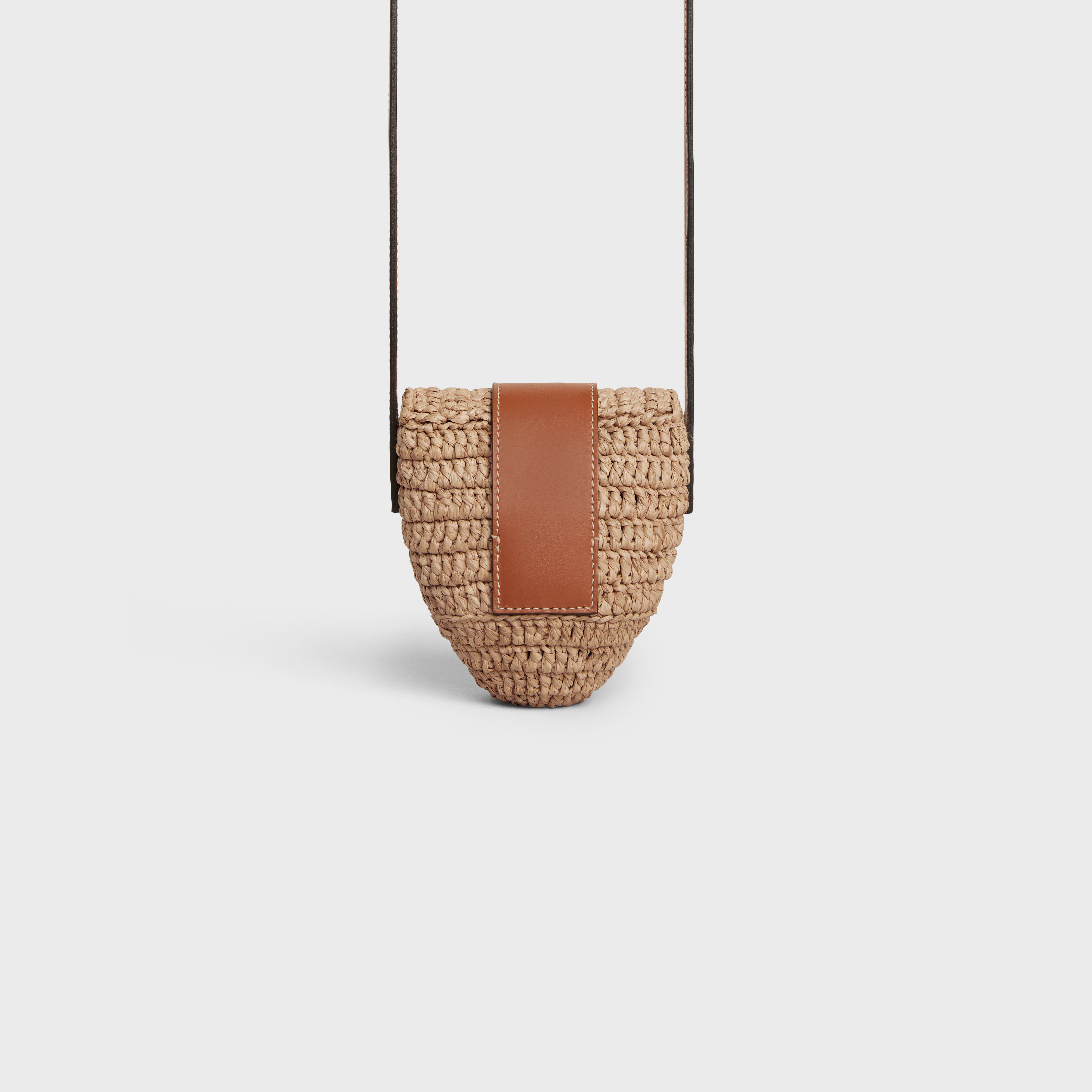 CROSSBODY PURSE in RAFFIA AND CALFSKIN - 3