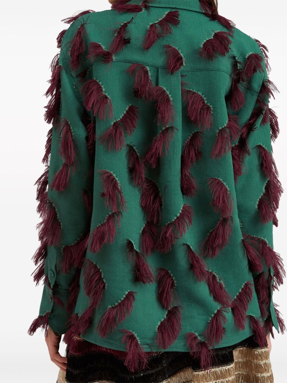 Milano feather-embellished jacket - 3