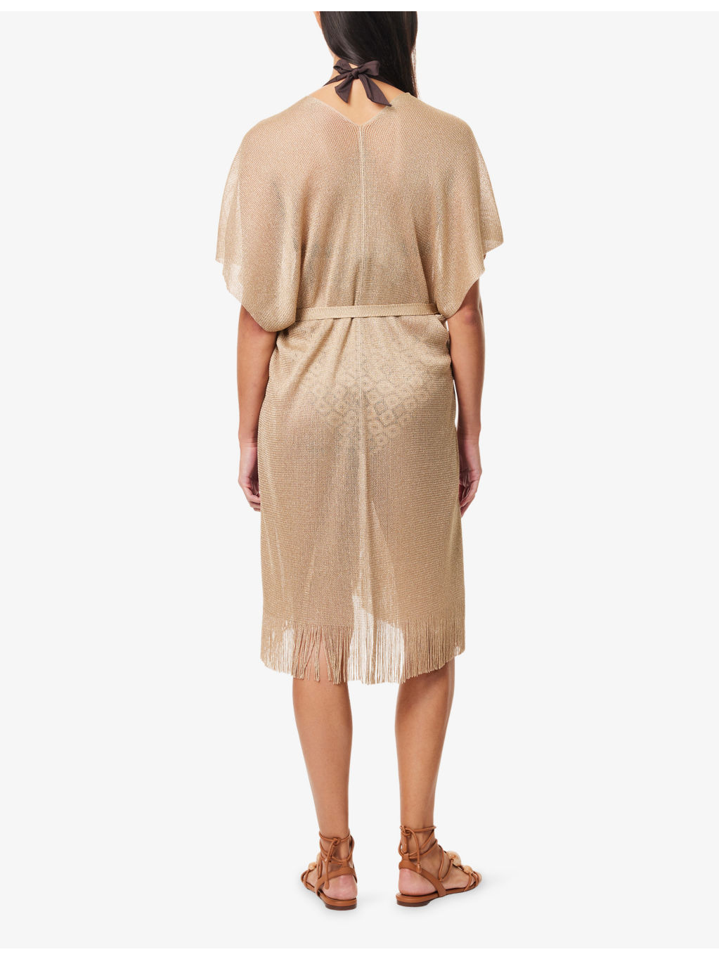 Donnola Fringed Knitted Mini Dress - 4