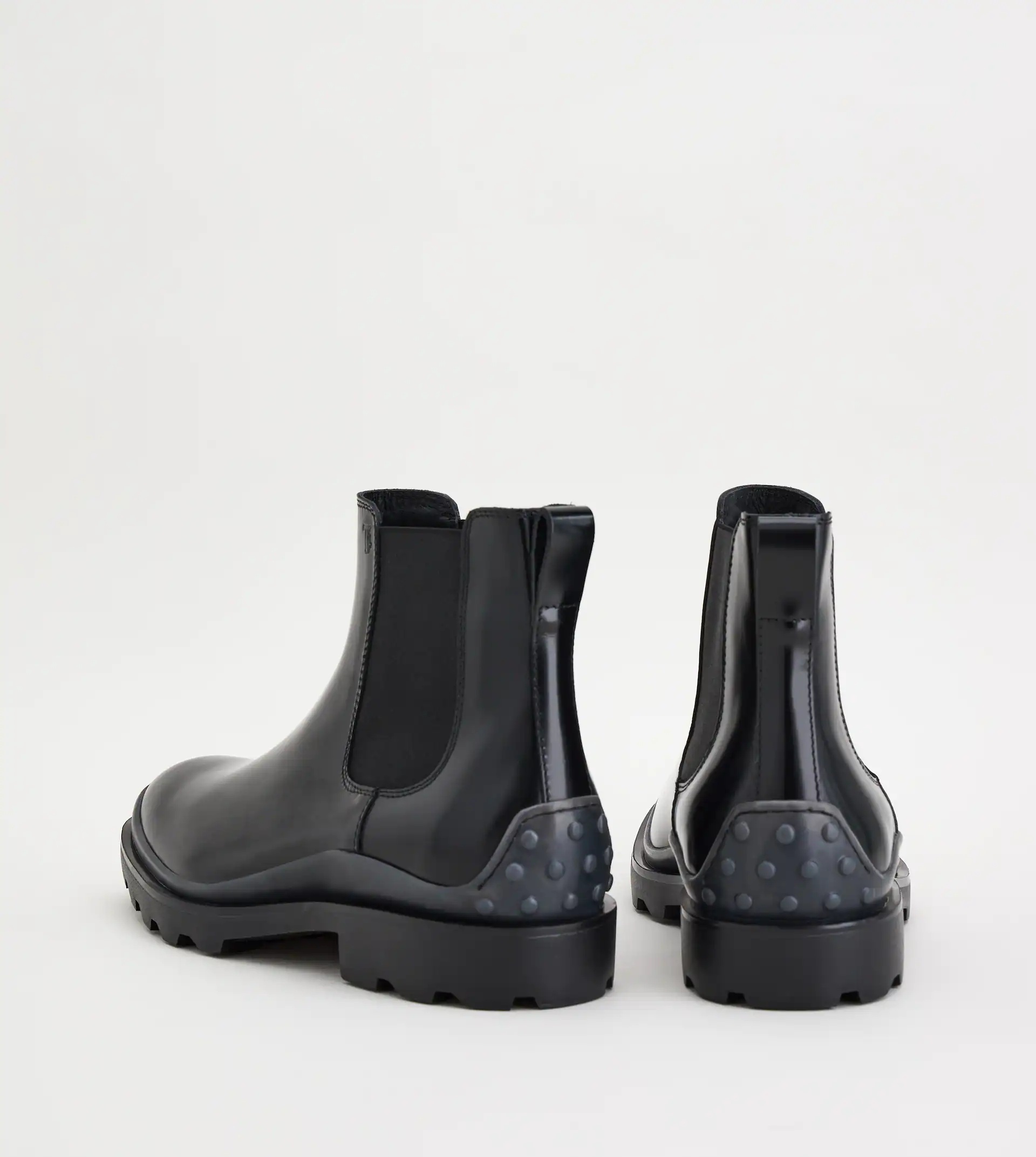 ANKLE BOOTS IN LEATHER - BLACK - 3