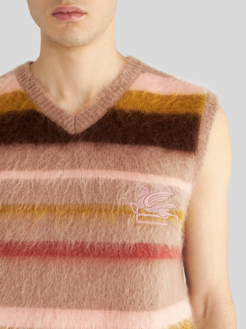 Etro STRIPED WAISTCOAT WITH LOGO outlook