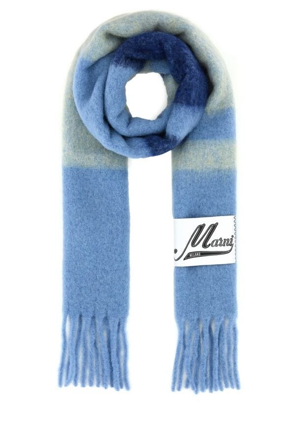 Multicolor mohair blend scarf - 1