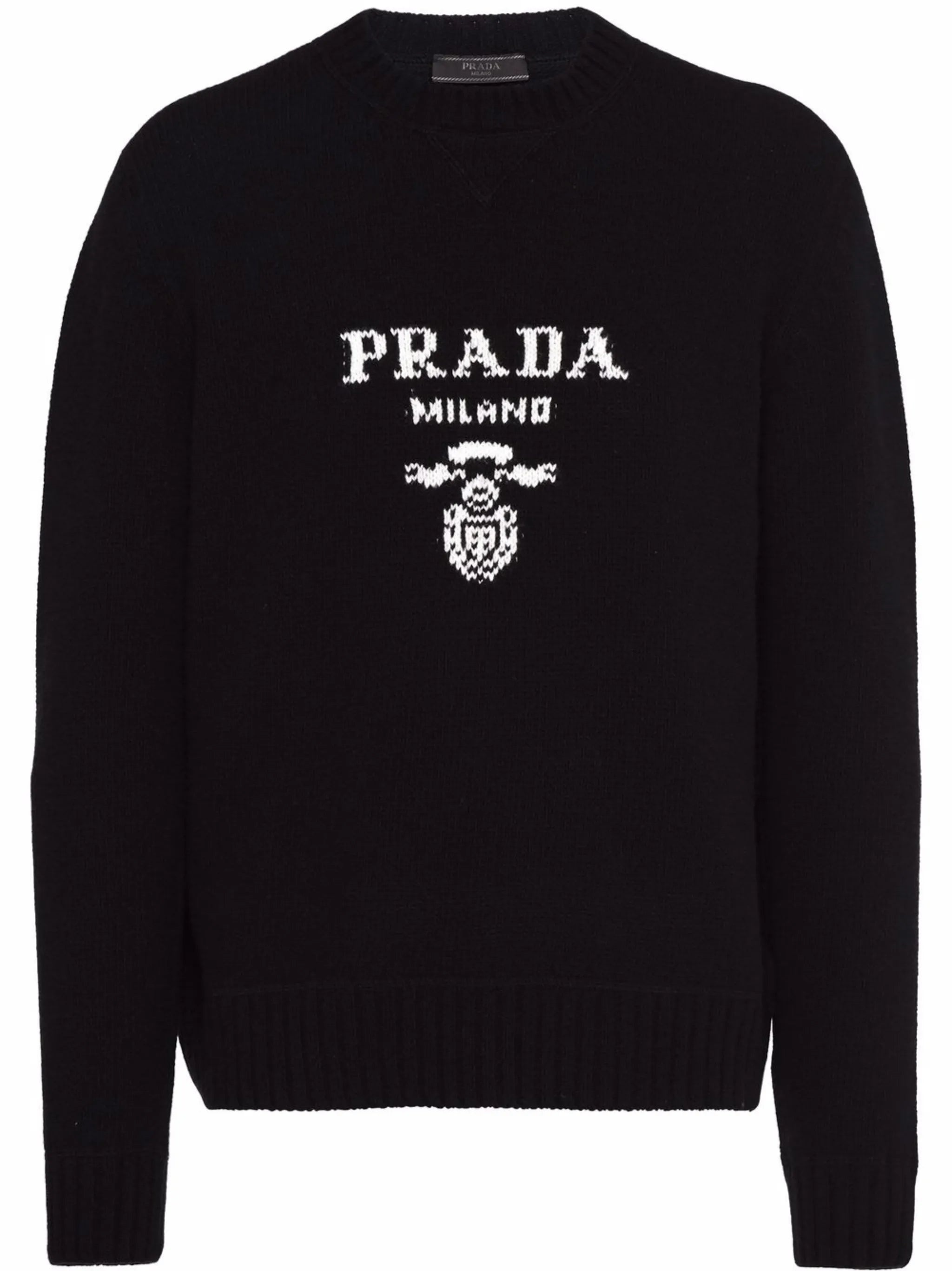 Prada Logo Intarsia Wool-cashmere Jumper - 1