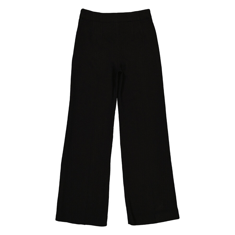 Chloe Ladies Black Wide Leg Flared Trousers - 6