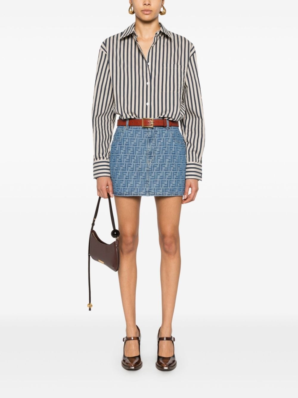FF-motif mini skirt - 2