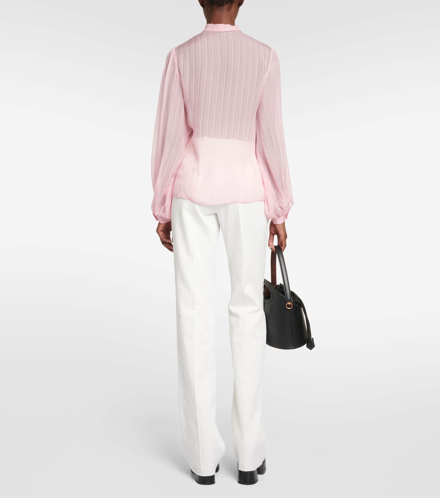 Bow-detail silk blouse - 3
