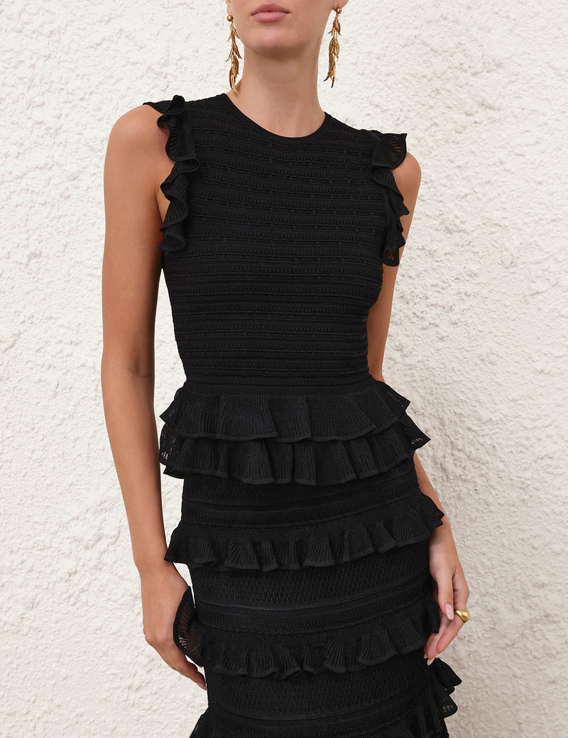 Zimmermann LUNA LACE FRILL HALTER TOP outlook