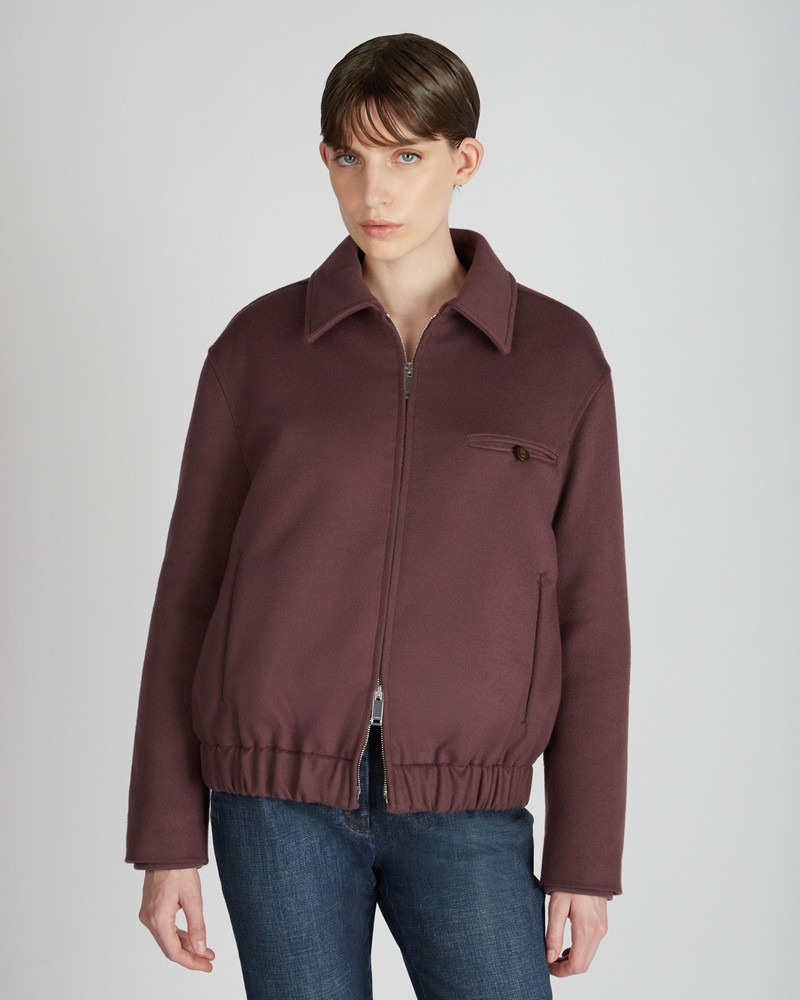 SLOWEAR Wool and cashmere Primo bomber jacket outlook