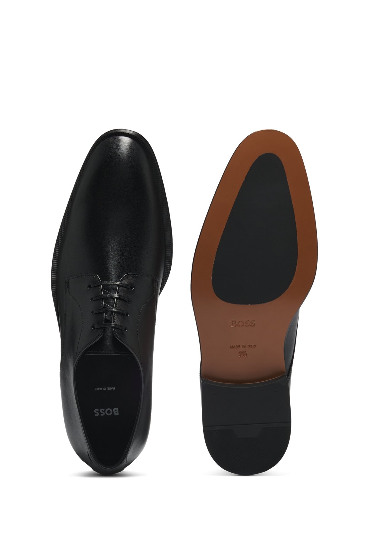 ITALIAN LEATHER DERBY SHOES WITH STITCHING DETAILS - 4
