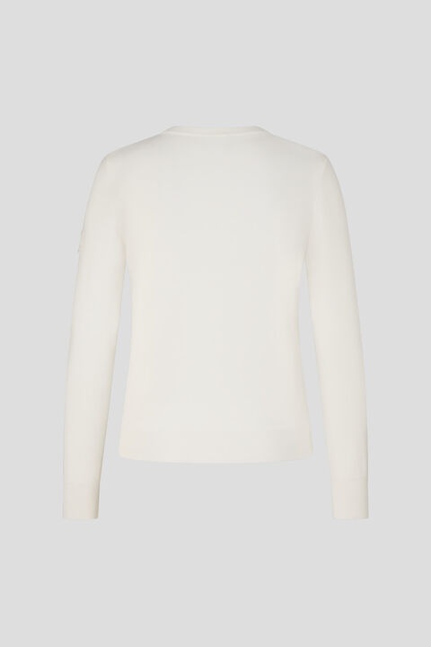 Anja Hybrid knit jacket in Off-white - 8