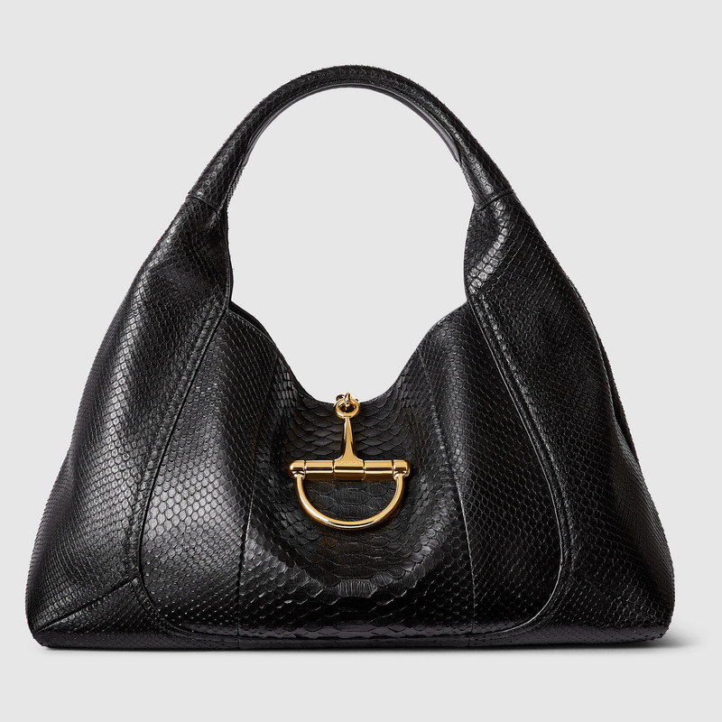 Gucci Softbit python maxi shoulder bag 1