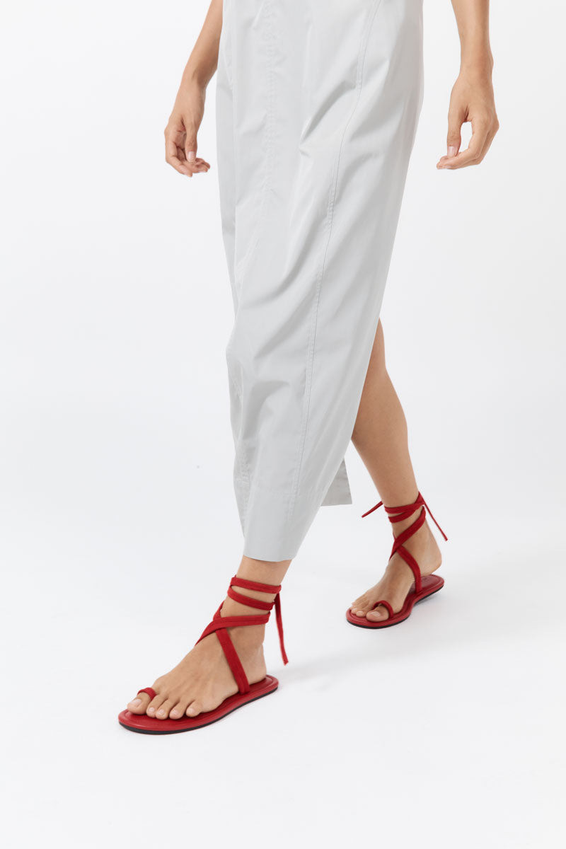 ST. AGNI Tie Up Flat - Rosso outlook