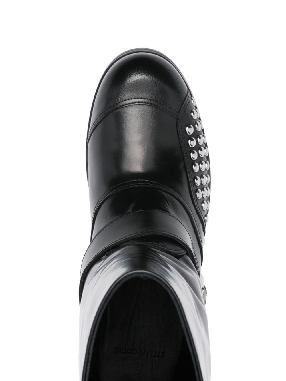 leather biker boots - 4