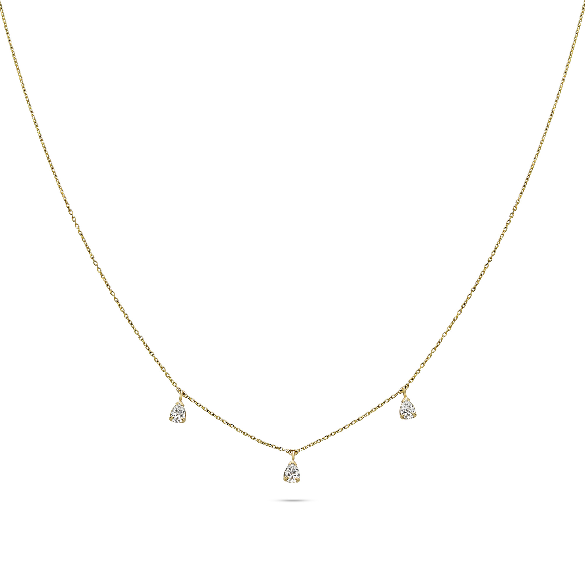 LAB-Created Diamond Droplets Necklace - 3
