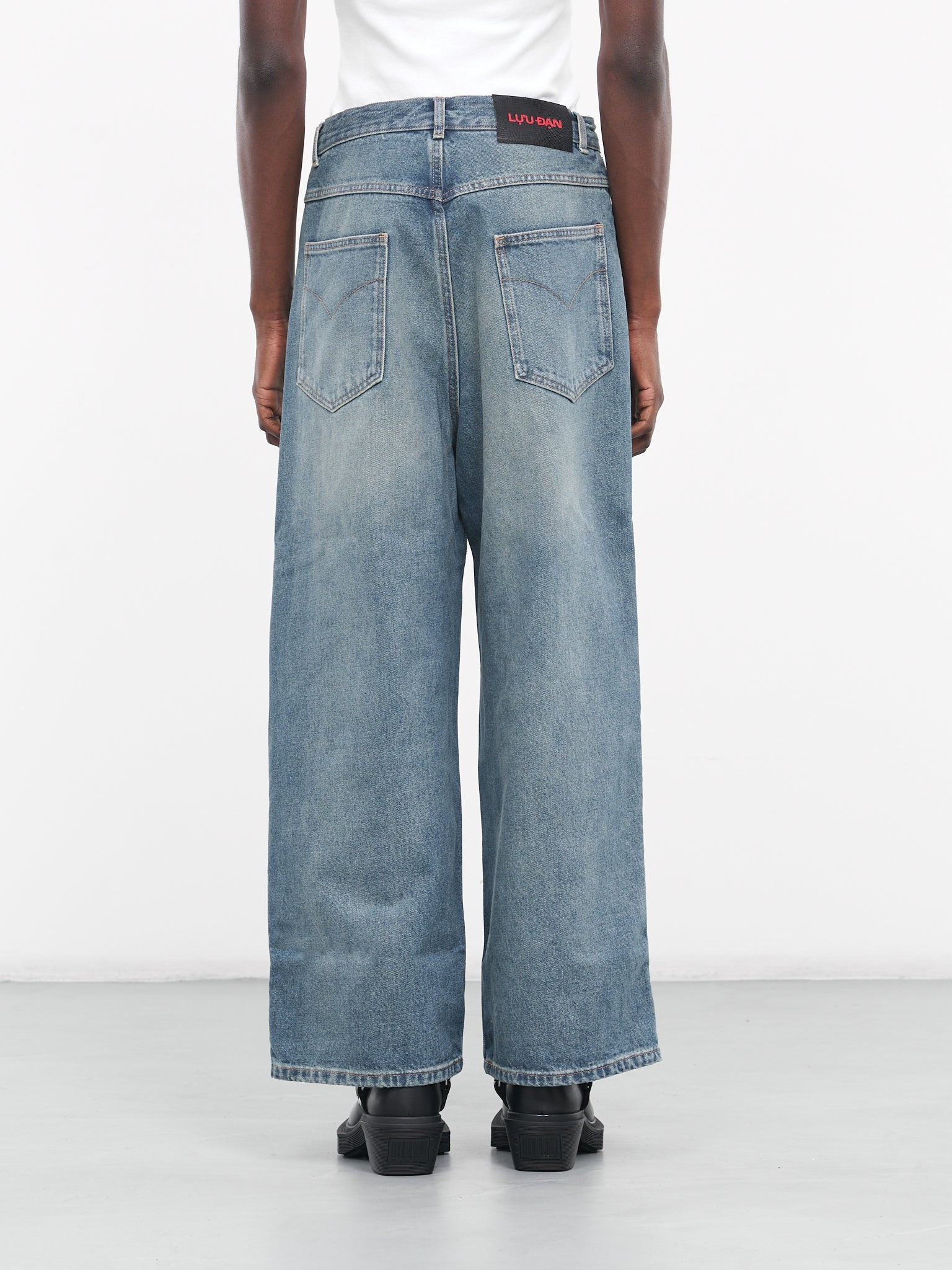 Side Zip Denim Jeans - 3