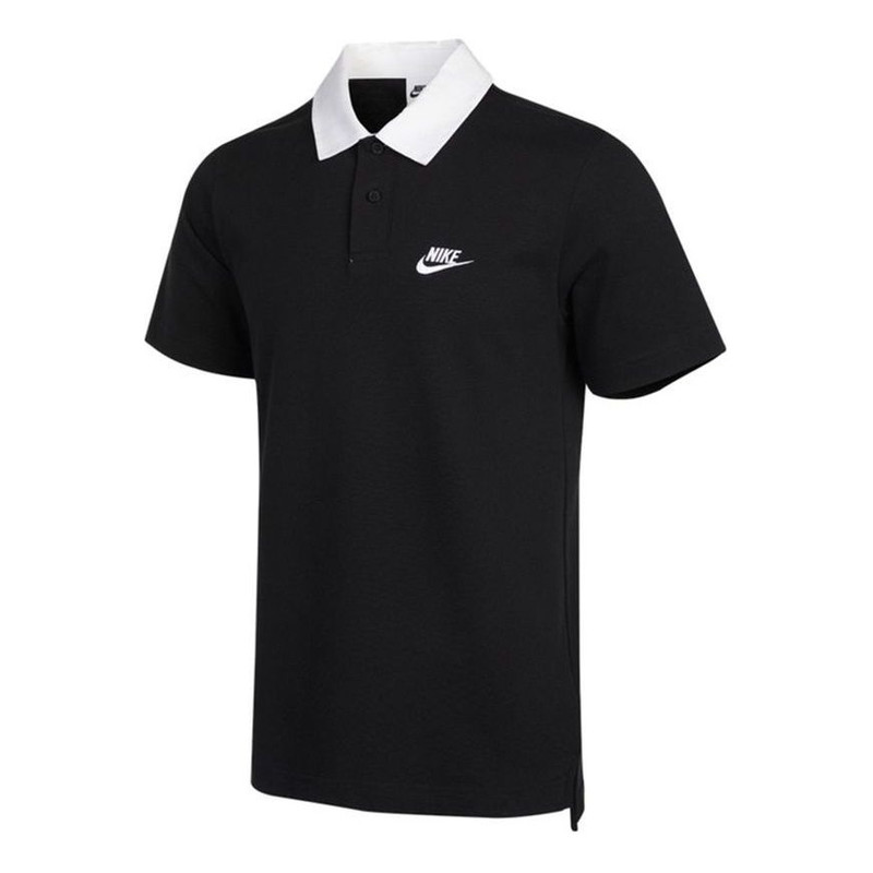 Nike Nsw Spe Ss 럭비 폴로 스포츠 짧은 소매 폴로 셔츠 검정 DD4713-010 - 1