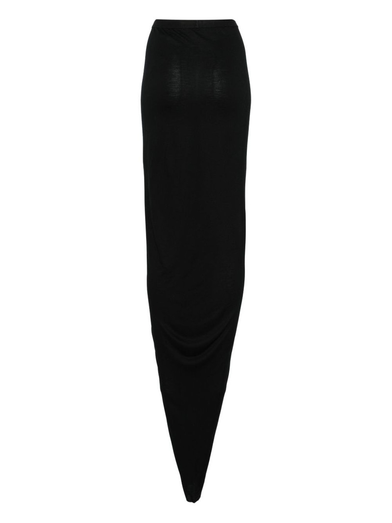 Rick Owens Lilies ruched midi skirt outlook