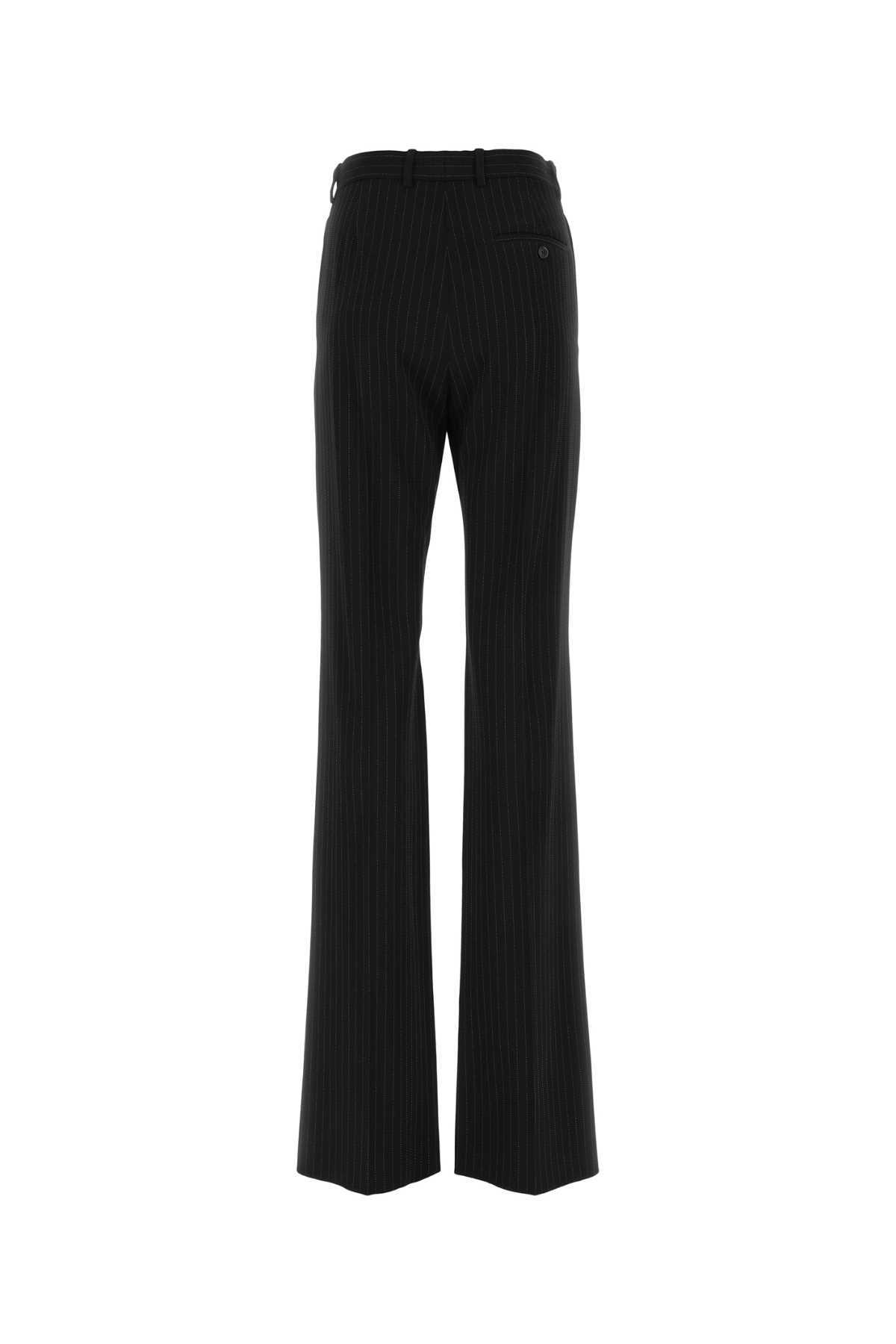 Balenciaga Women Embroidered Stretch Wool Pant - 2