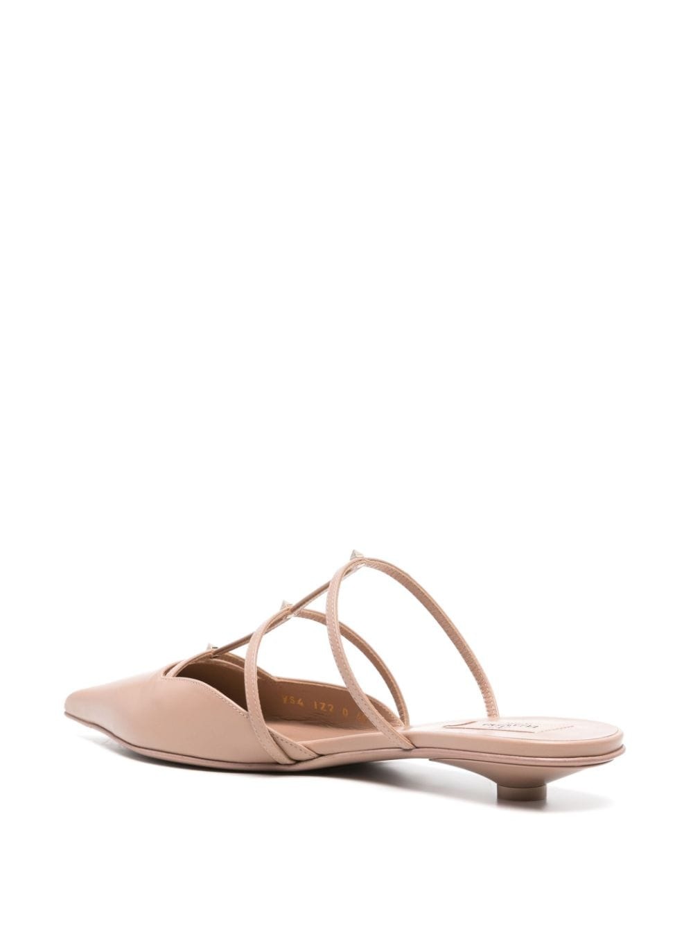 Rockstud Wispy leather mules - 3