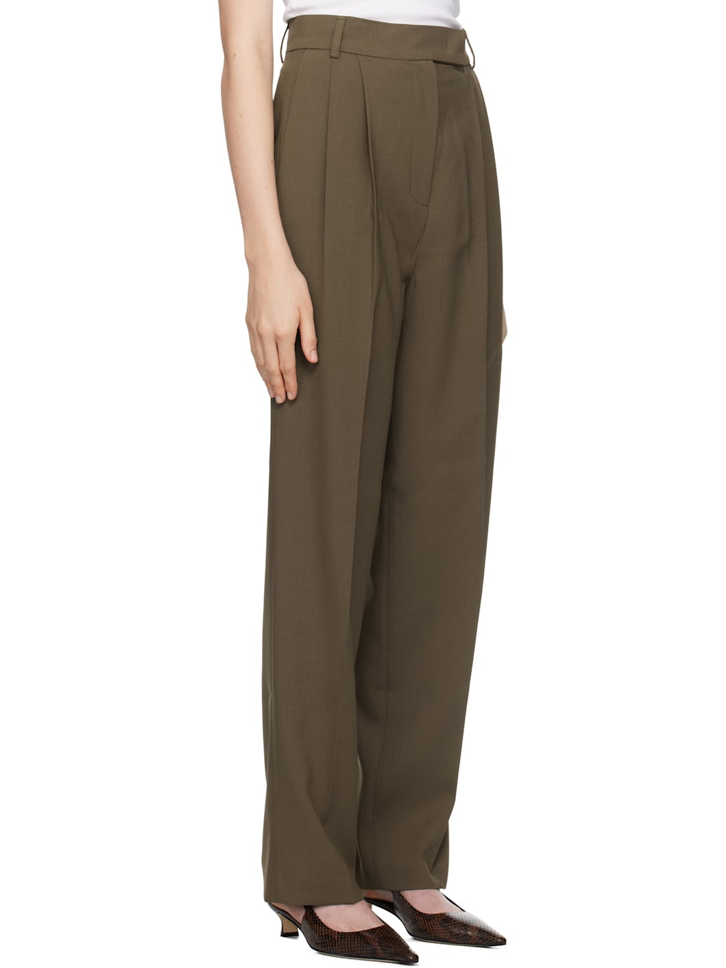 Khaki Bea Suit Trousers - 2