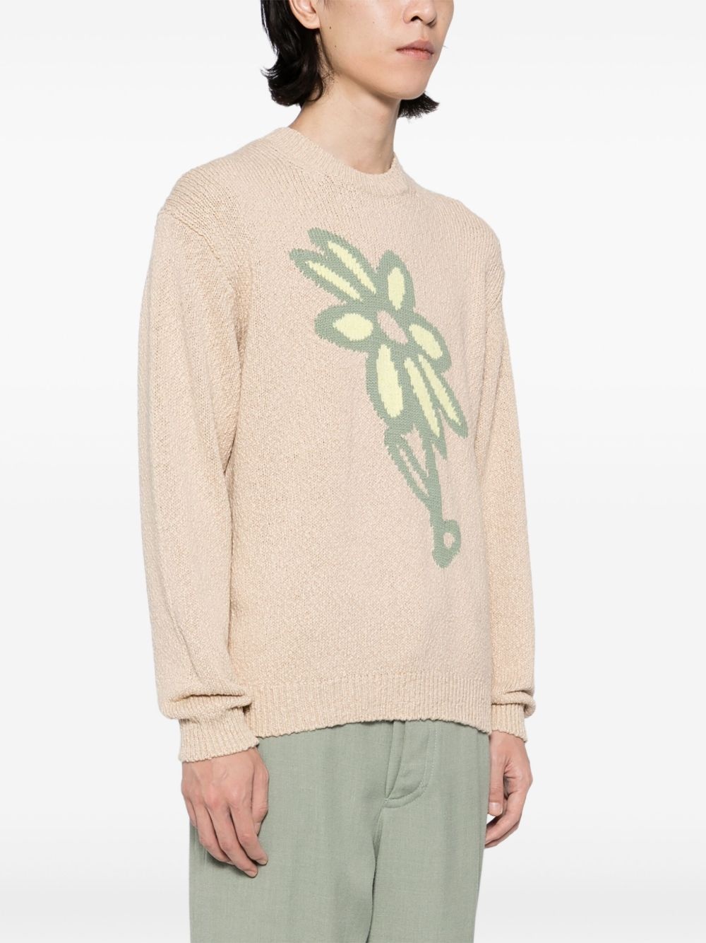 Abstract Daisy intarsia jumper - 3