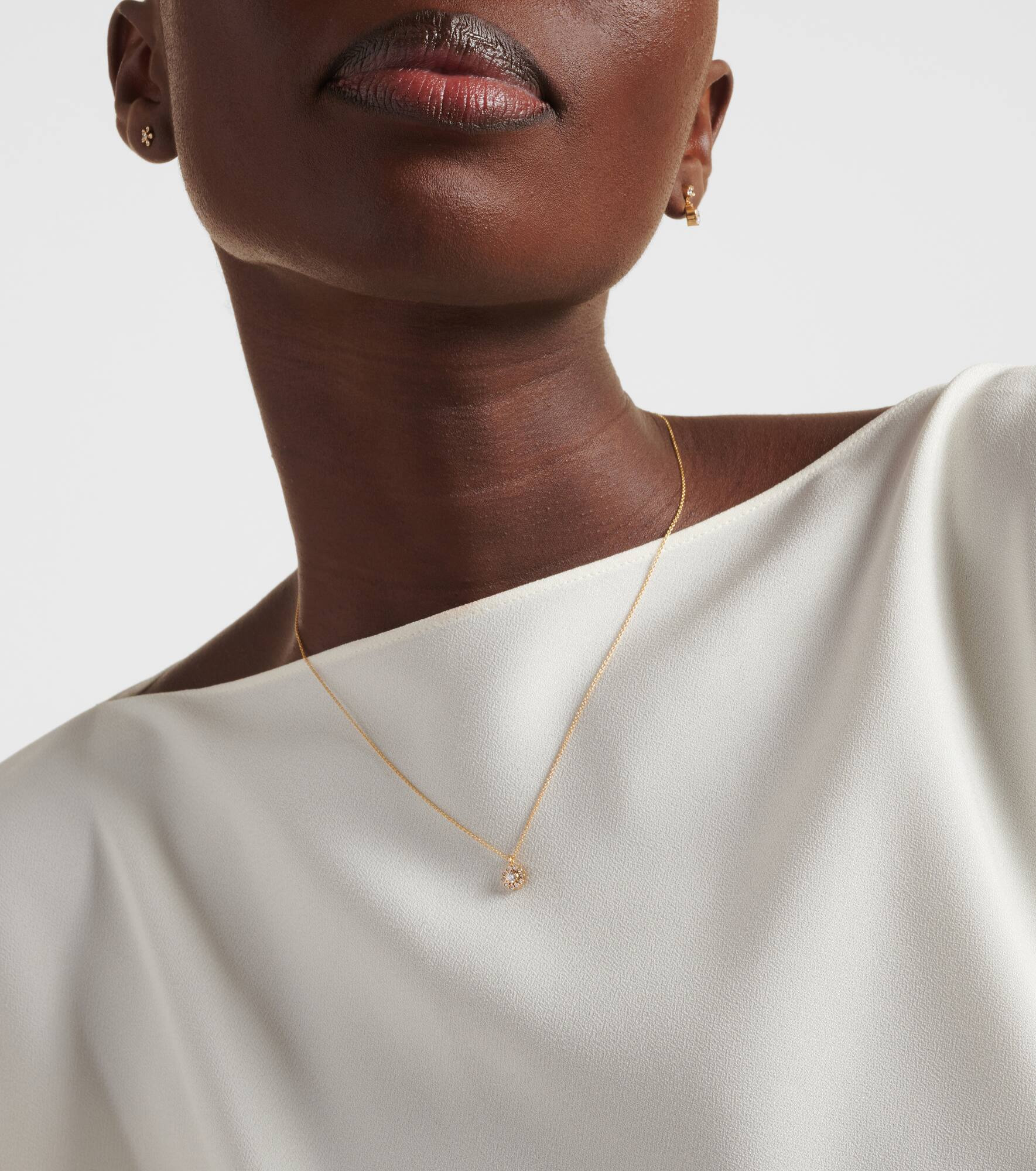 Soleil Simple 18kt gold necklace with diamonds - 3