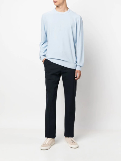 Loro Piana ribbed-trim cotton-silk jumper outlook