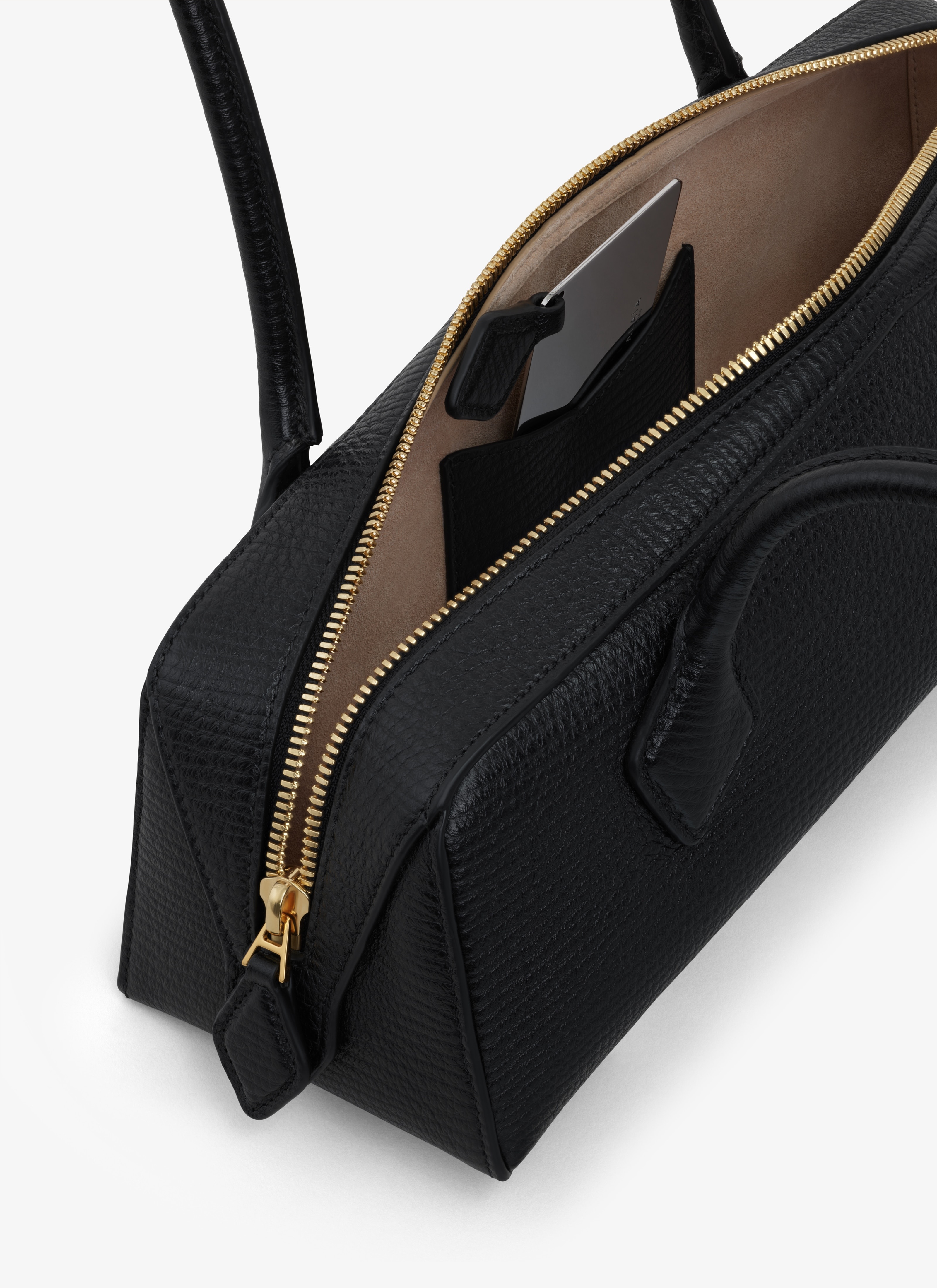 LE TECKEL MEDIUM BAG IN GRAINED CALFSKIN - 4