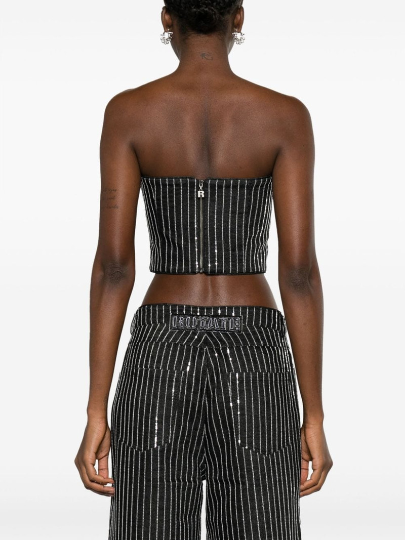 sequinned striped crop top 4