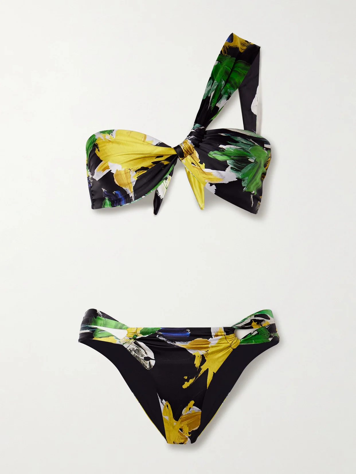 Narcissus One-shoulder Printed Stretch-econyl Bikini - 1