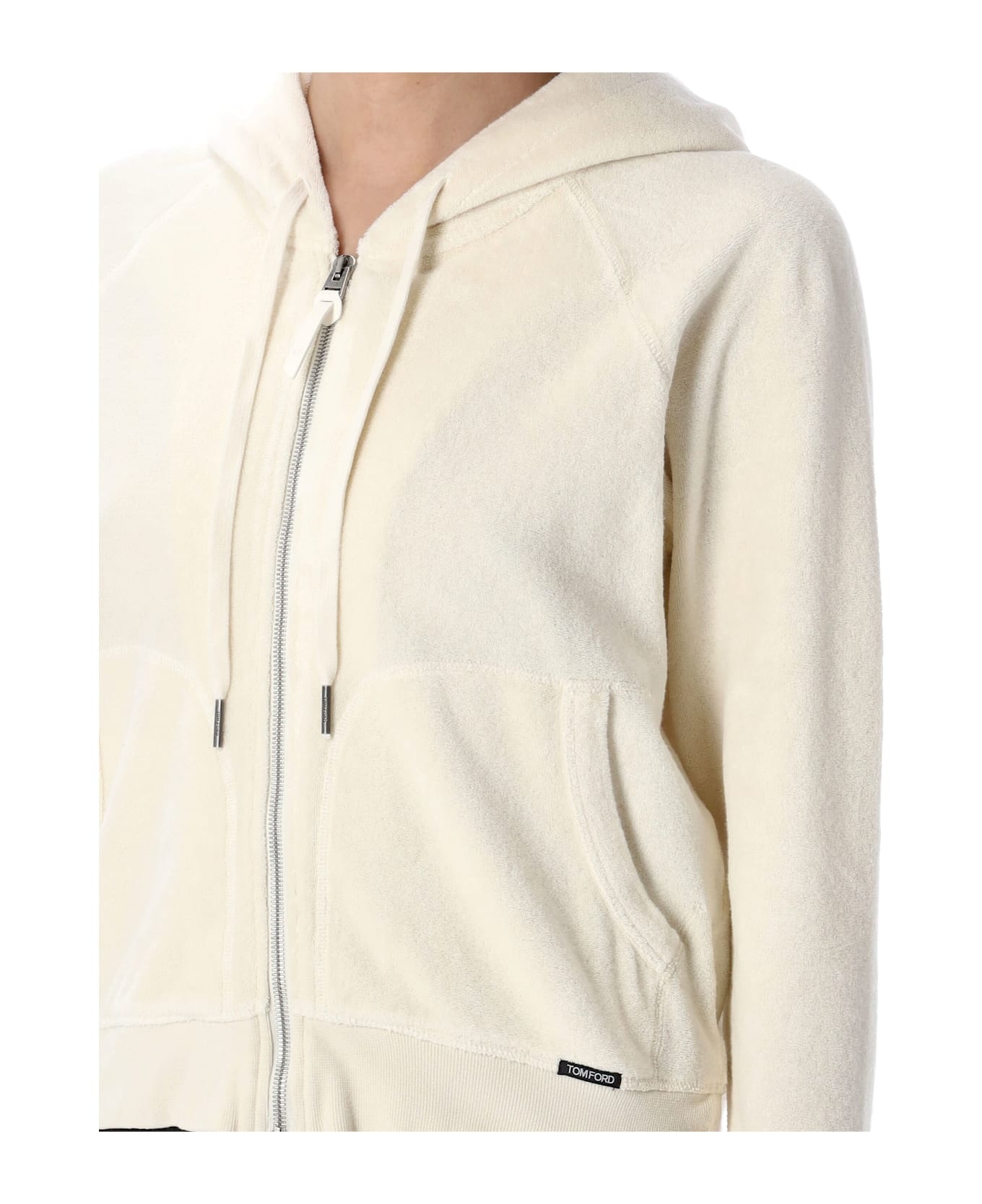 Towelling Zip Hoodie - 3