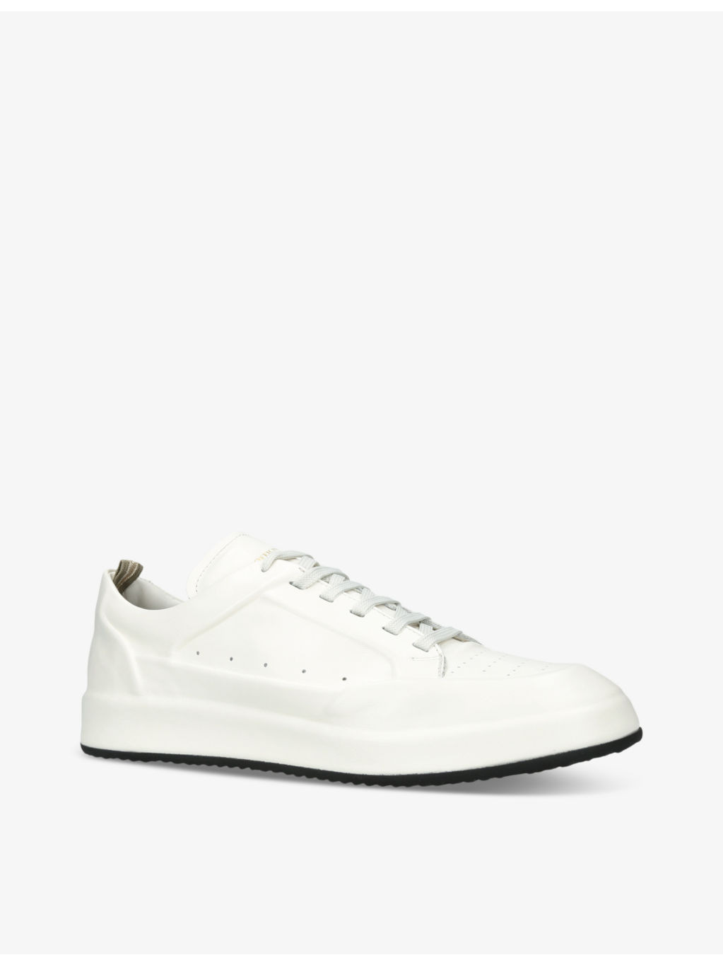 Ace perforated leather low-top trainers - 3