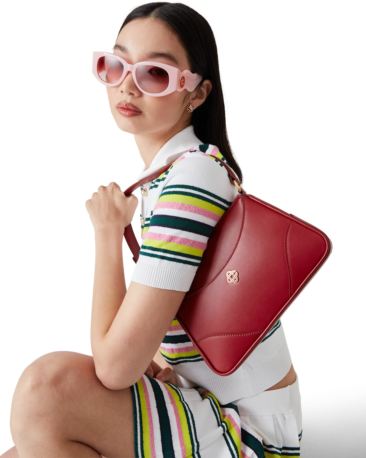 Red Jeanne Pochette Shoulder Bag | Casablanca Paris - 3