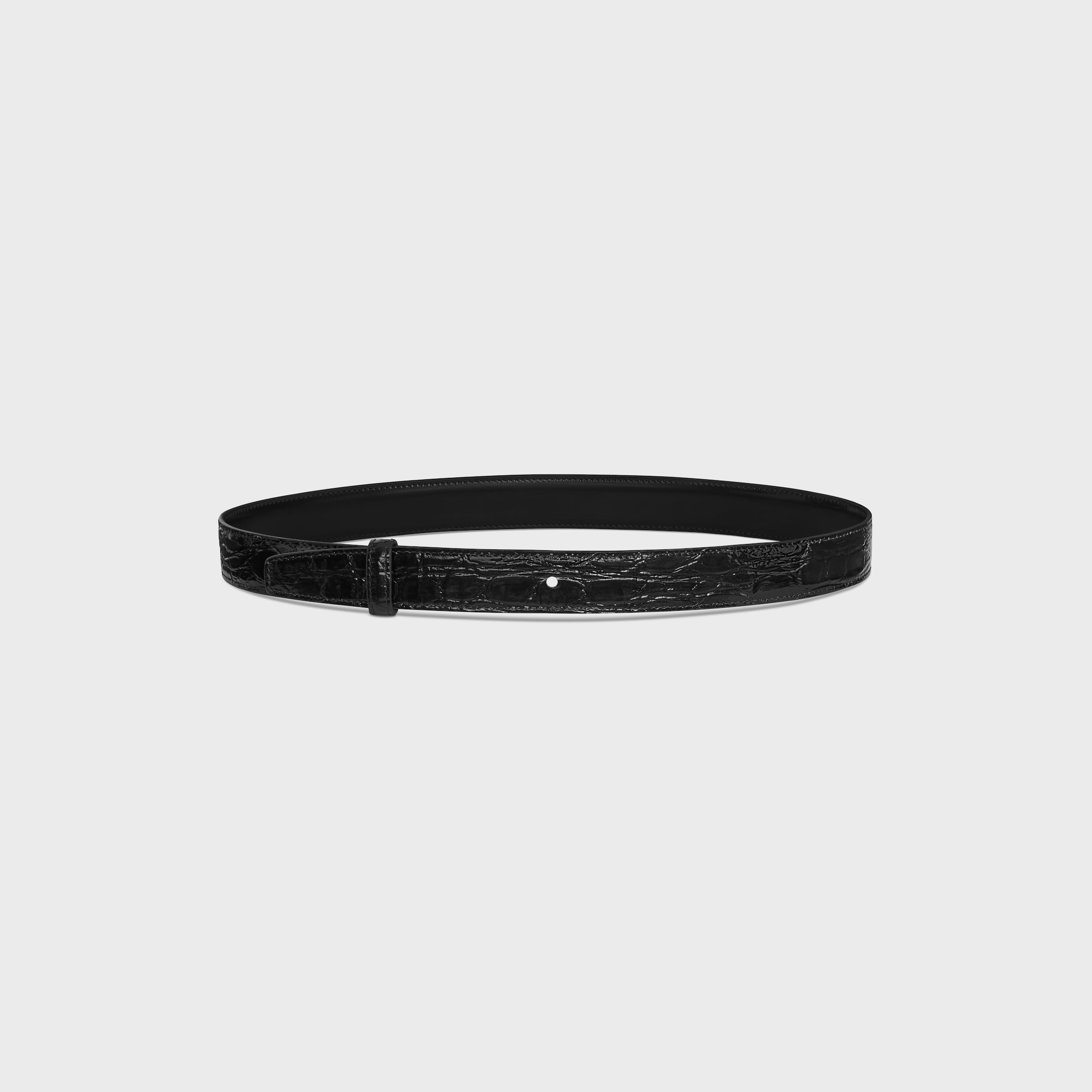 Reversible Strap 25MM IN TAURILLON LEATHER & CROCODILE EMBOSSED CALFSKIN - 1