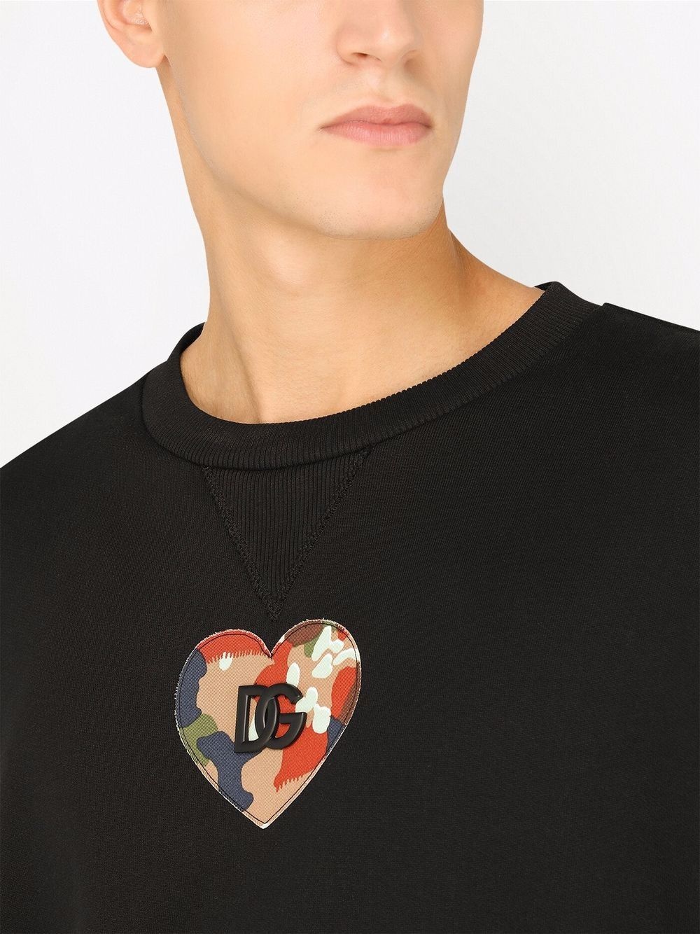 heart-patch logo sweatshirt - 5