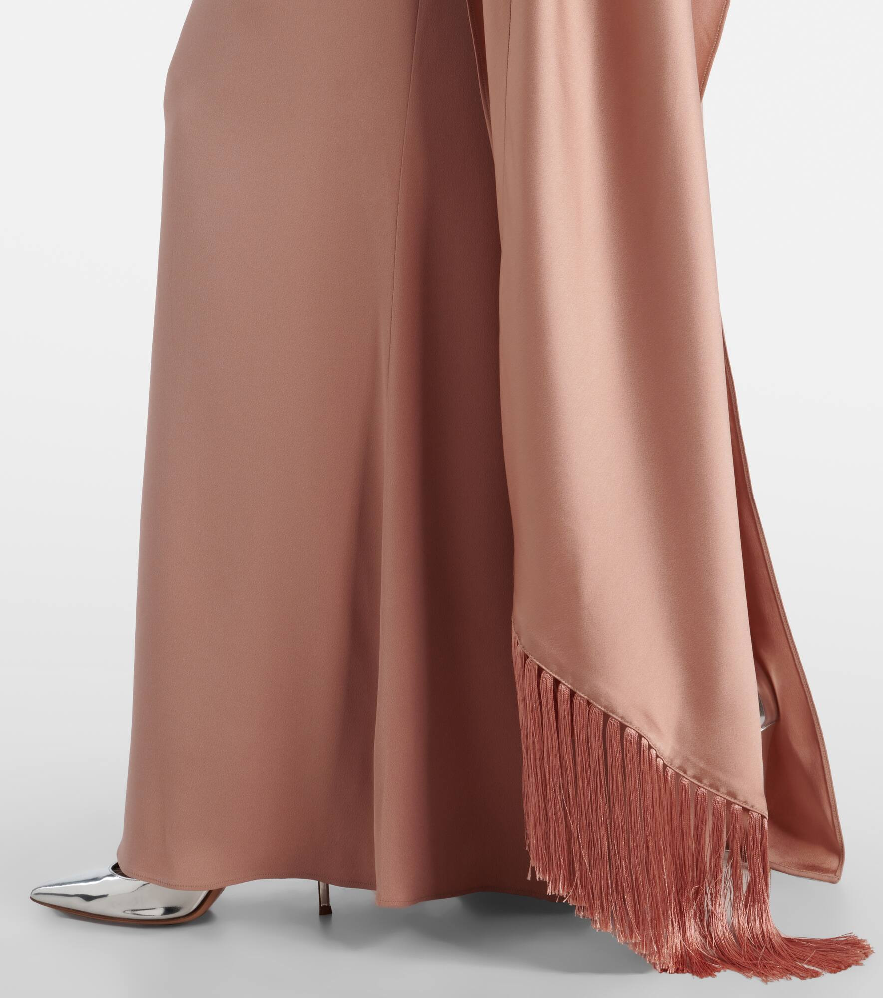 Mounia caped crêpe cady gown - 5