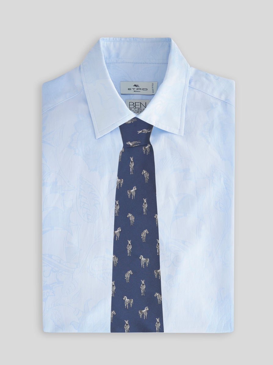 SILK TIE WITH MICRO ZEBRAS - 2