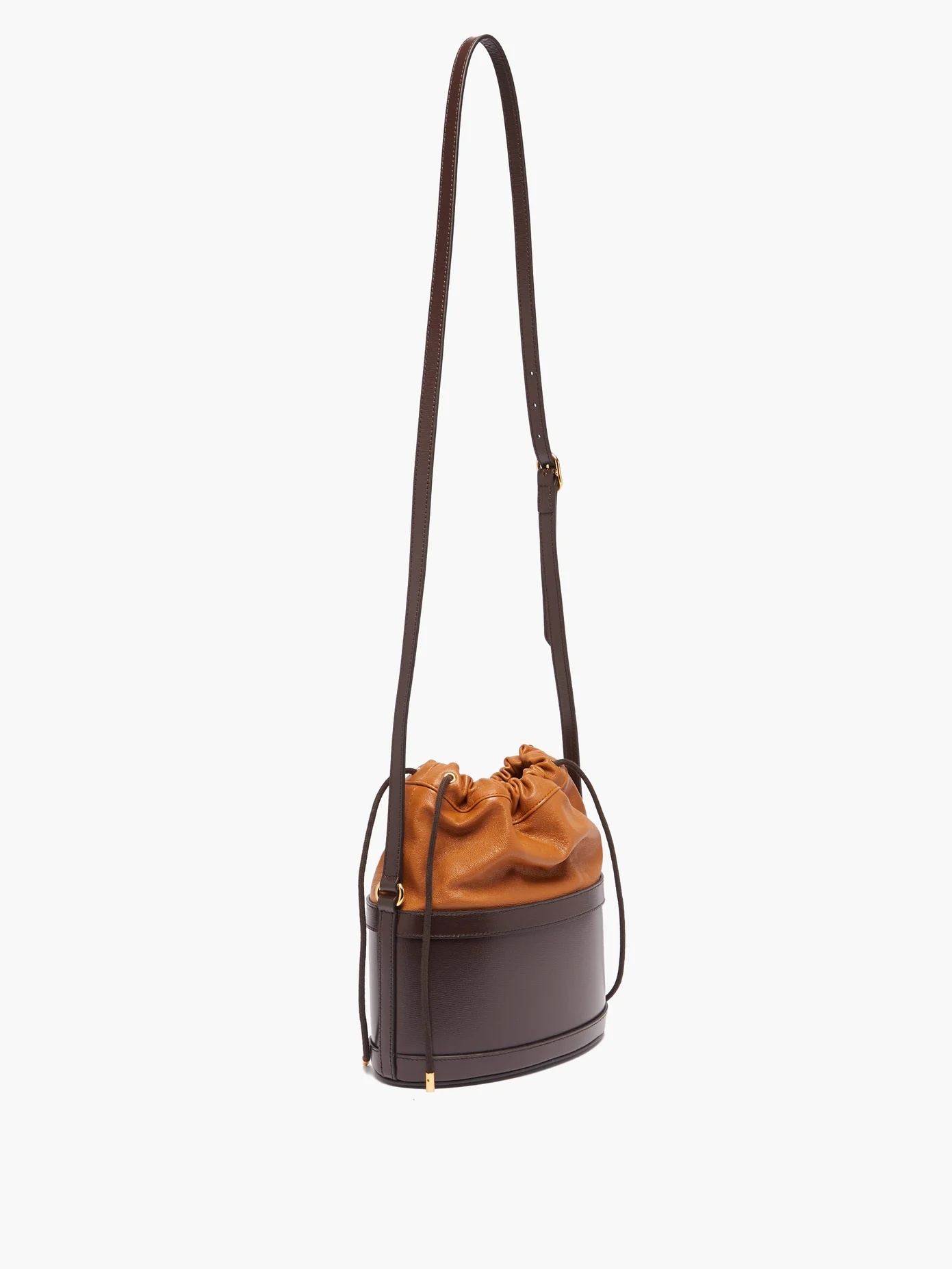 1955 Horsebit drawstring leather bucket bag - 4