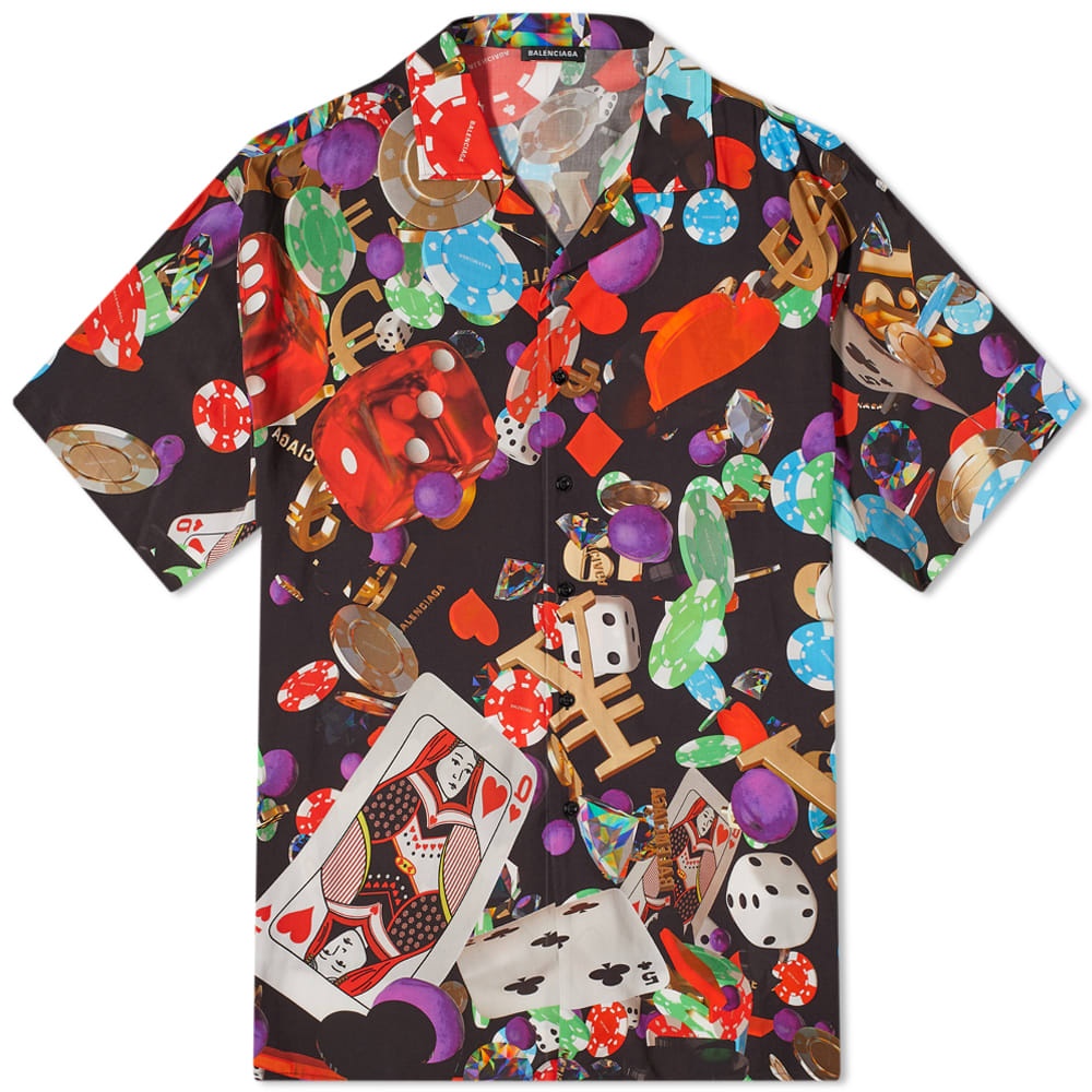 Balenciaga Oversize Casino Print Vacation Shirt - 1