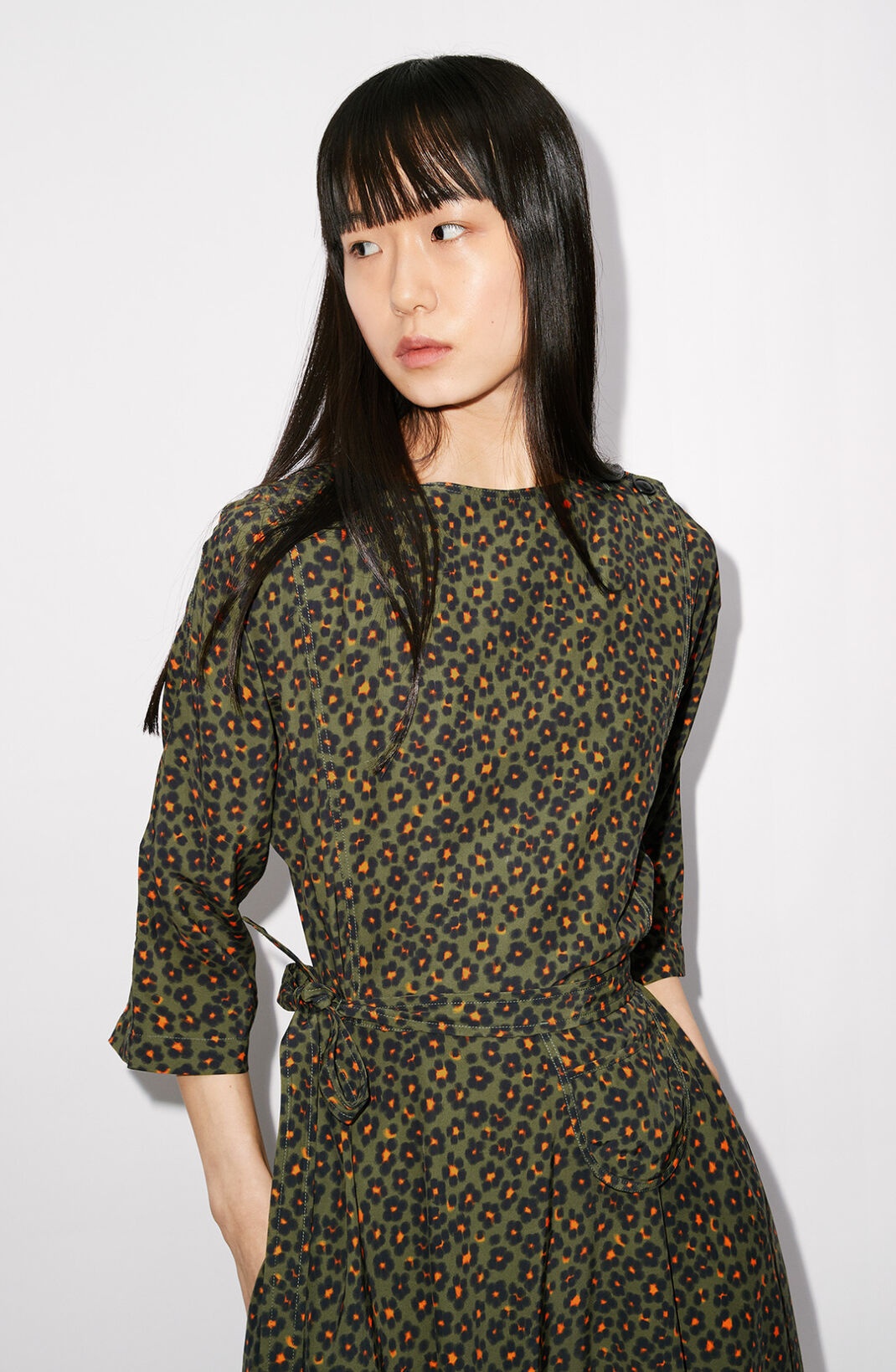 'Hana Leopard' midi dress - 4