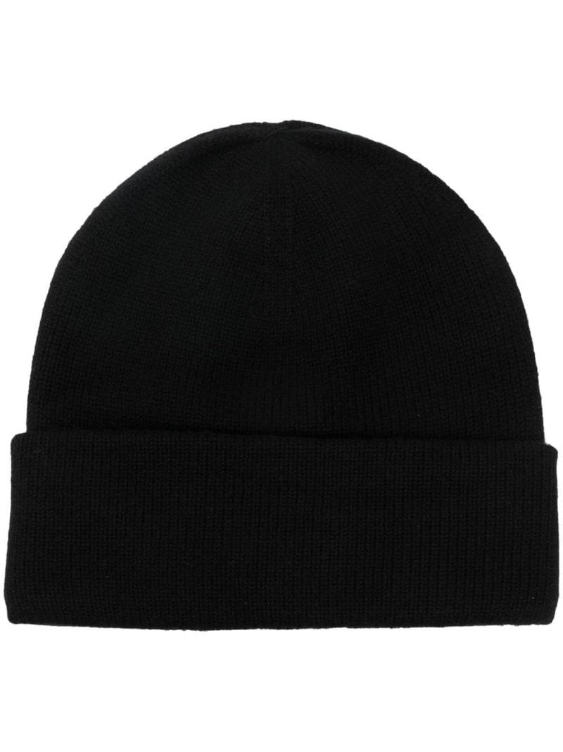 cashmere knitted beanie - 1