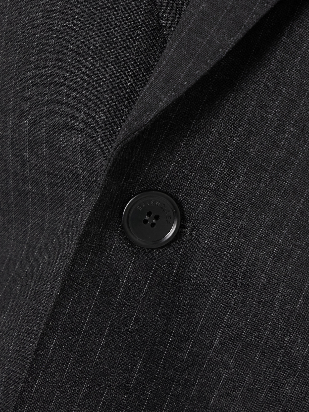 Oversized Pinstriped Wool Blazer - 5