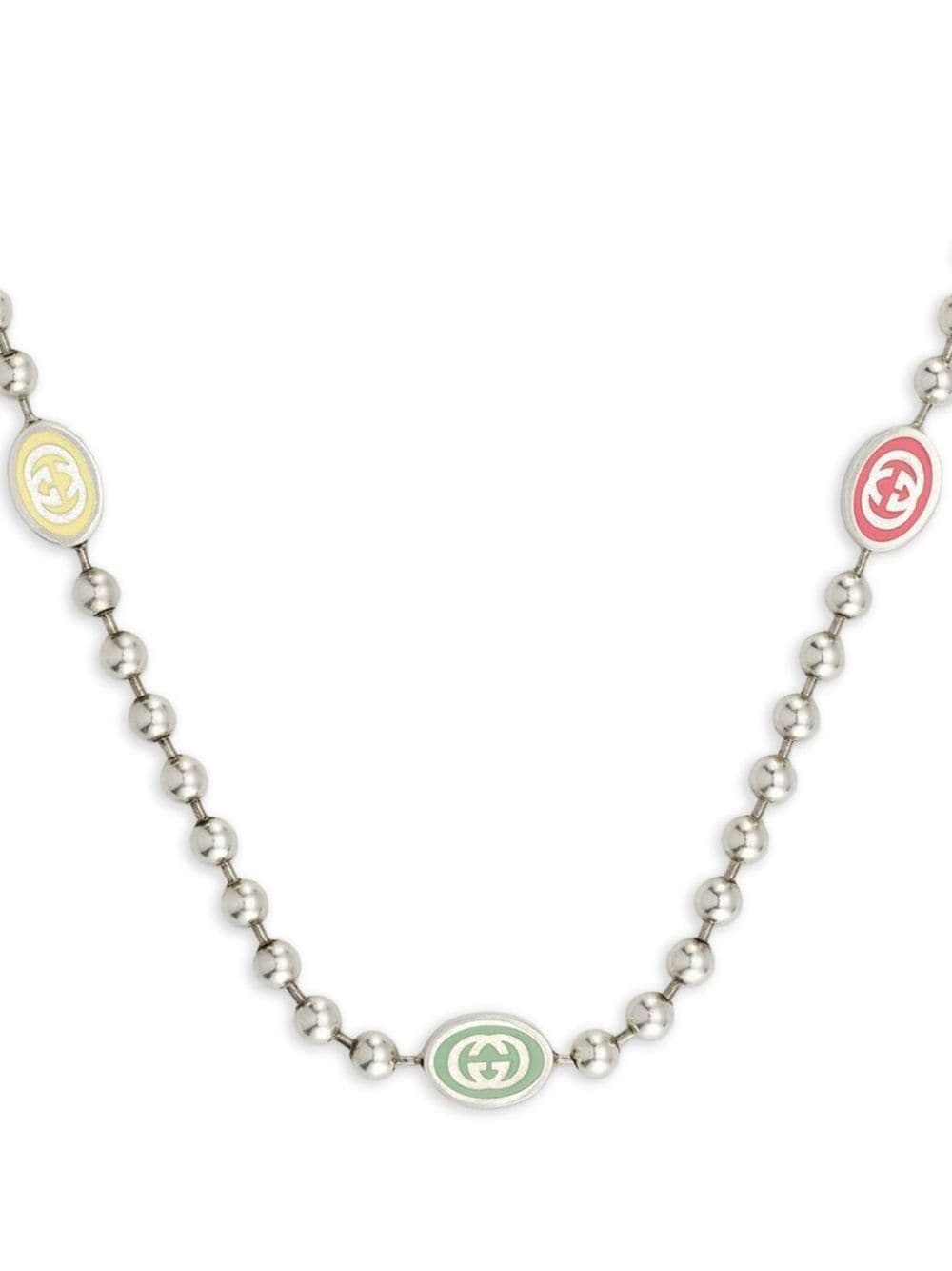 sterling silver Interlocking G necklace - 4