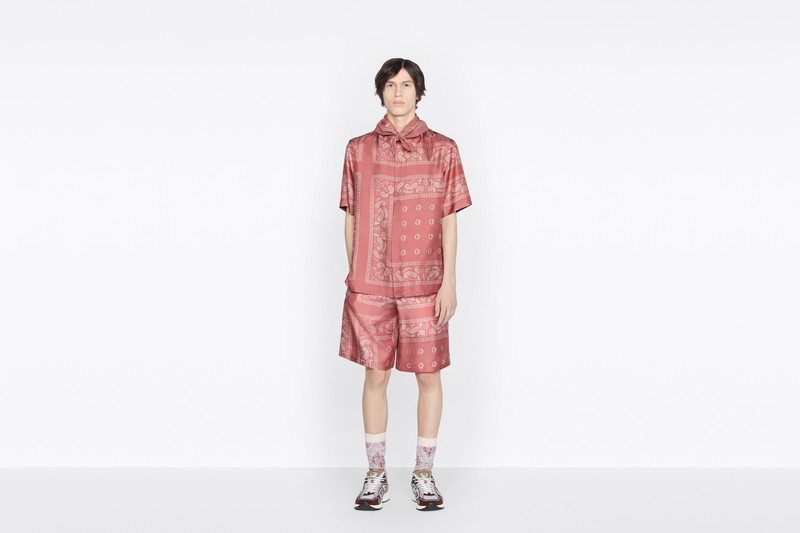 Short-Sleeved Shirt with Bandana Motif 6