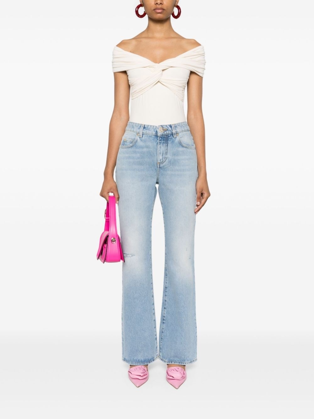 mid-rise flared jeans - 2