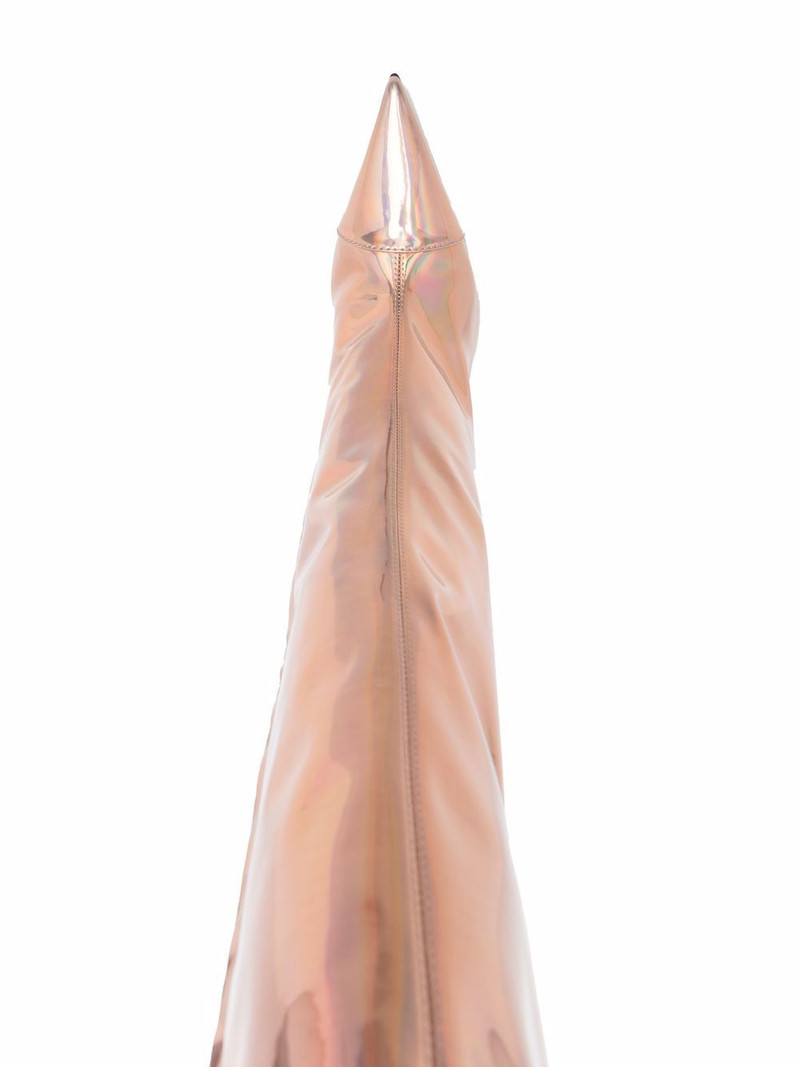 iridescent-effect knee-length boots 4